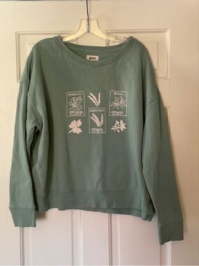Pact Variety Pack Graphic Slouchy Sweatshirt Green Novelty Gardening XXL 2XL